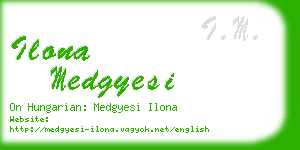 ilona medgyesi business card